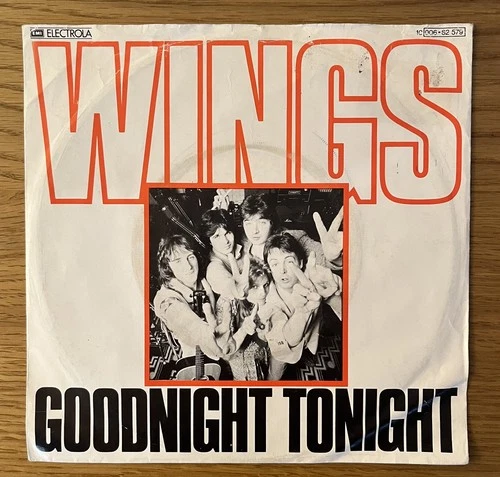 46 WINGS Paul McCartney GERMAN ODEON LABEL 7" vinyl single GOODNIGHT TONIGHT