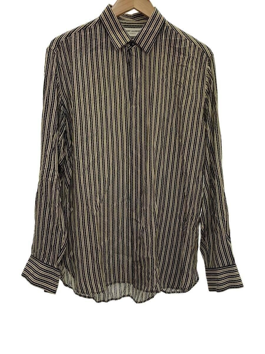 Camicia manica lunga SAINT LAURENT Rayon YLW a righe 564172 y307v usata