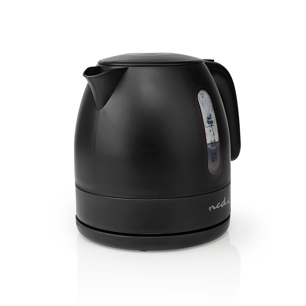 Bouilloire Électrique Nedis 1L Noire Compacte à Base Rotative 360 Degrés - 3