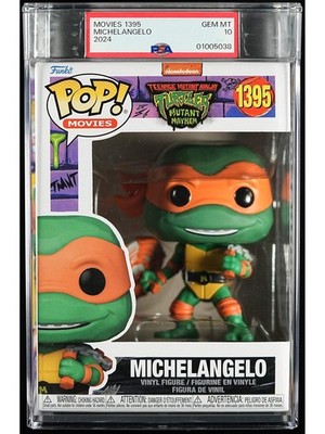 Michelangelo Movies TMNT Mutant Mayhem 1395 Funko Pop! PSA 10 GEM MINT