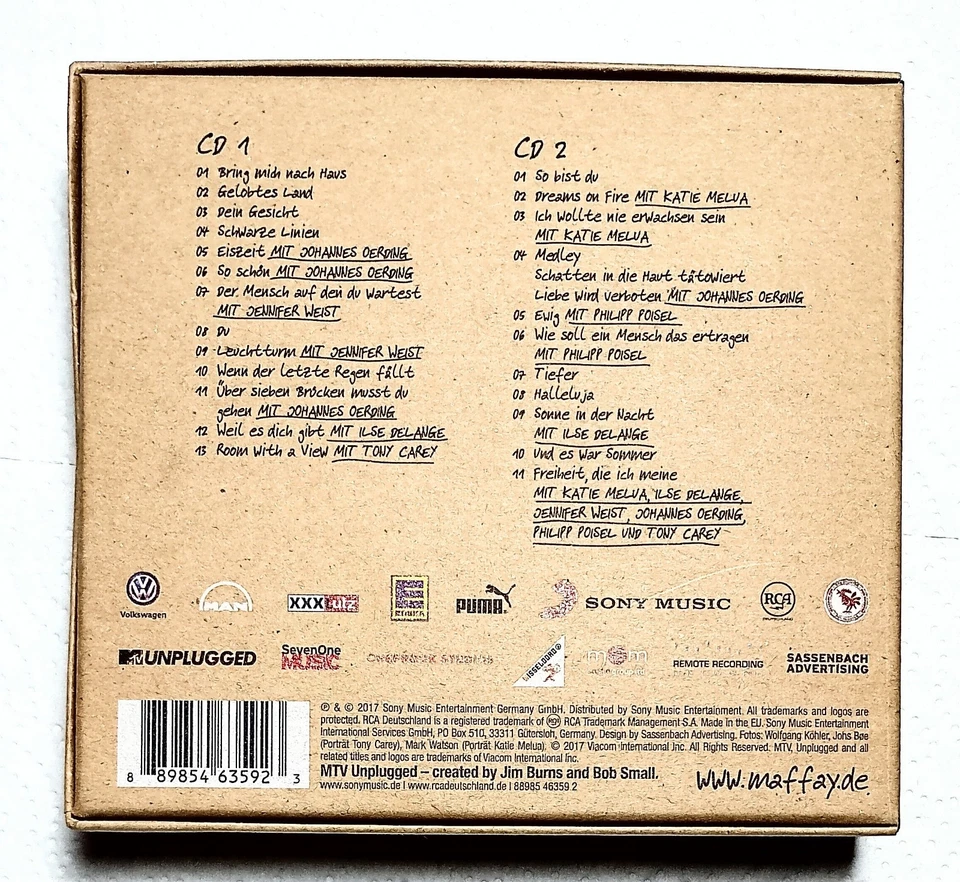 💡 2 CD Box - Peter Maffay - MTV Unplugged ( 2017 / incl. Maffay-Lederarmband ) - Bild 2 von 4