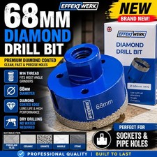68mm Diamond Drill Bit Hole Saw M14 Tile Porcelain Granite Marble Core Bit