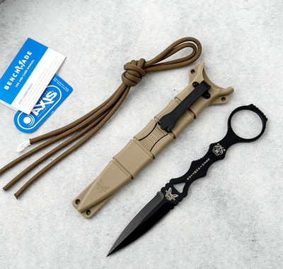 Benchmade 176BK SOCP  Dagger 440C Stainless Steel Sand Sheath Knife