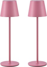 Cordless Table Lamp LED Desk lamp,5000mAh Rechargeable Touch Night Light Pink