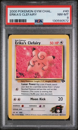 Erika's Clefairy (Unlimited) graded PSA 8 for sale on eBay