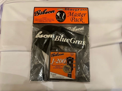 Bluegrass GUITAR STRAP STRINGS PICKS GIBSON MASTER PACK