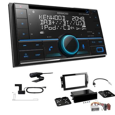 Kenwood DPX-7300DAB Autoradio Bluetooth DAB+ für Chrysler 300C 2004-2007 schwarz