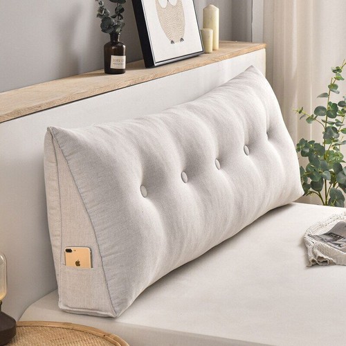 Headboard Cushion Triangular Long Pillow Reading Backrest Support Wedge Pillows - Picture 21 of 28