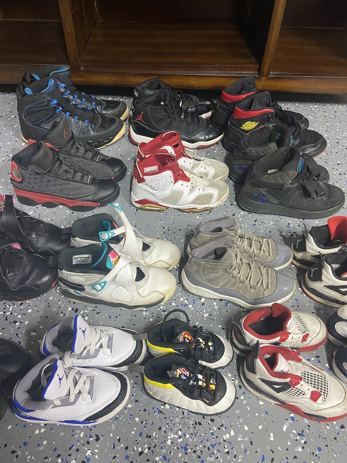 Beater Lot of 15 Jordan Shoes Retro Sneakers Mixed Sizes Youth & Mens