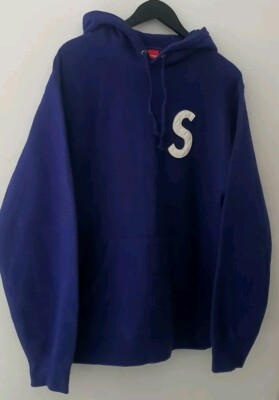 SS20 Supreme S Logo hooded sweatshirt size L Large Royal hoodie 
