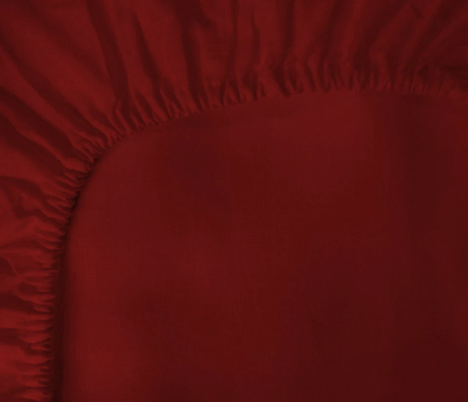 LEINENSHOP24 Linen fitted sheet rustic red 100% eco linen 90x200 new + original packaging