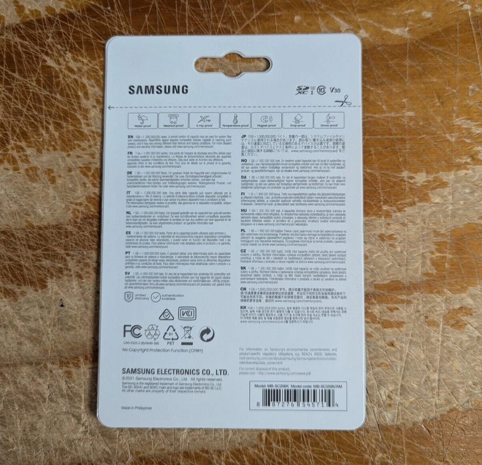 SAMSUNG EVO Plus Full Size 256GB SDXC Card (New)- Free 2 Day Shipping in USA - Image 2 of 2