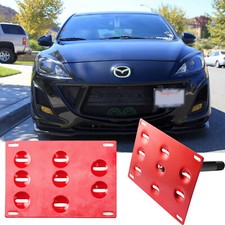 Juego de parachoques delantero gancho de remolque soporte de montaje de matrícula para Mazda 3 2014-18