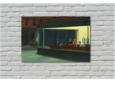 EDWARD HOPPER NIGHTHAWKES Canvas Wall Art Framed Print