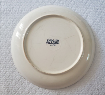 Vintage English Village Japan Blue & White Transferware Plate 9