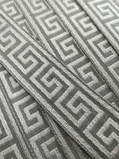 Silvi-BORDO PASSAMANERIA disegno greca in 2 tonalità di grigio 37 mm - mt. 42,50