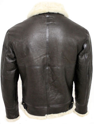 Veste Aviateur B3 En Peau De Mouton - Style Bomber WWII, Couleur Crème/marron, Neuve Avec étiquettes