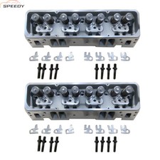 2x Aluminum Cylinder Heads Fit For Sbc Chevy 350 190cc 64cc 2.021.60 Angle