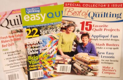 Lot of 3 QUILTING Magazines Best of, Easy Quilts, Quiltmaker 2011