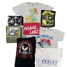T Shirt Lot of 8 Mens Large Mix Brands 90's Surf Skate Streetwear Bundle Oakley