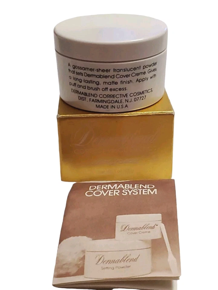 VTG Dermablend Setting Powder Translucent 1oz Original GOLD BOX New Old Stock  - Image 2 of 4