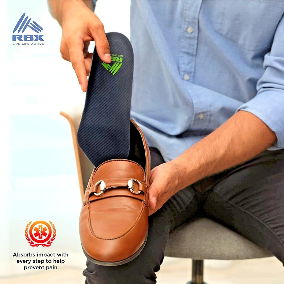 RBX Plantar Fasciitis Orthotic AllDay Relief 3/4 Insoles Men’s Size 8