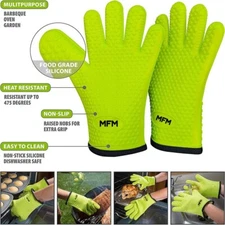 Silicone Cooking Gloves – Heat Resistant Oven Gloves for Your BBQ & Kitchen