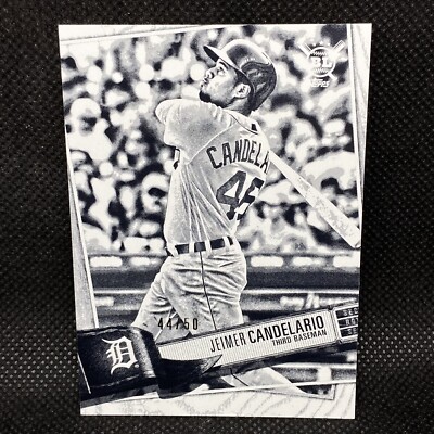 #/50!  2019 Topps Big League Jeimer Candelario Detroit Tigers #276 Black white