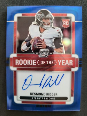 2022 Panini Contenders Optic, Desmond Ridder, /50, Auto, Rookie Of The Year