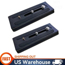 2xSliding Quick Release Plate Adapter Plate for Manfrotto 500ah 701 577 Benro S4