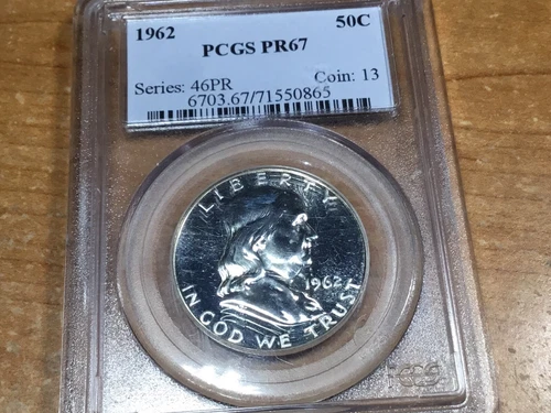 1962 Franklin Silver Half-Dollar Graded PCGS PR67 122021 47