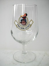 * VERRE A BIERE FISCHER GOLD 6,3 cm de Ø 15 cm de haut