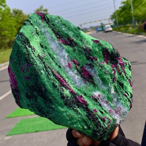 8.21LB Natural green Ruby zoisite (anylite) crystal Chakra mineral Energy - Picture 11 of 21