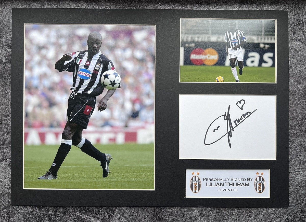 252★サッカー★lilian thuram★prostars★フィギュア Lilian Thuram Signed A3 Juventus Football Display Mount | eBay
