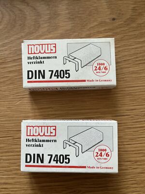 NOVUS 1000 x Heftklammern 24/6 Tackerklammern Klammern Stahldraht verzinkt
