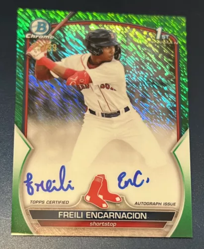 2023 Bowman Chrome Freili Encarnacion Green Shimmer Auto /99