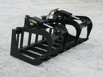 #ad 60quot; Dual Cylinder Root Grapple Bucket Attachment Fits Skid Steer Quick Attach $1399.99