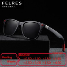Men Women Square Tinted Reading Glasses Fashion Outdoor Presbyopic Sunglasses