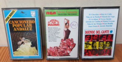 2 CINTAS DE CASETE, CANCIONERO POPULAR ANDALUZ, FLAMENCOS POR BULERIAS, DUENDE D