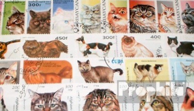 Prophila Collection – 25 Verschiedene Hauskatzen-Briefmarken – Original & Echt – Für Sammler