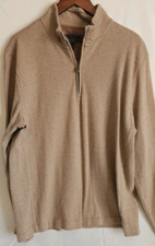 Jos A Bank reserve textures 1/4 zip pullover collared sweater mens Large