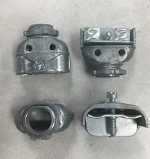 Lot of 15 B-line Zinc Duplex Connector Single Screw Clamp 3/8" For AC Dry Only