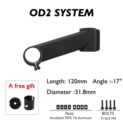 Full Carbon Fiber Stem Fork Clamp Diameter 28.6/31.8mm -6/17 Degree 80-120mm - Picture 23 of 47