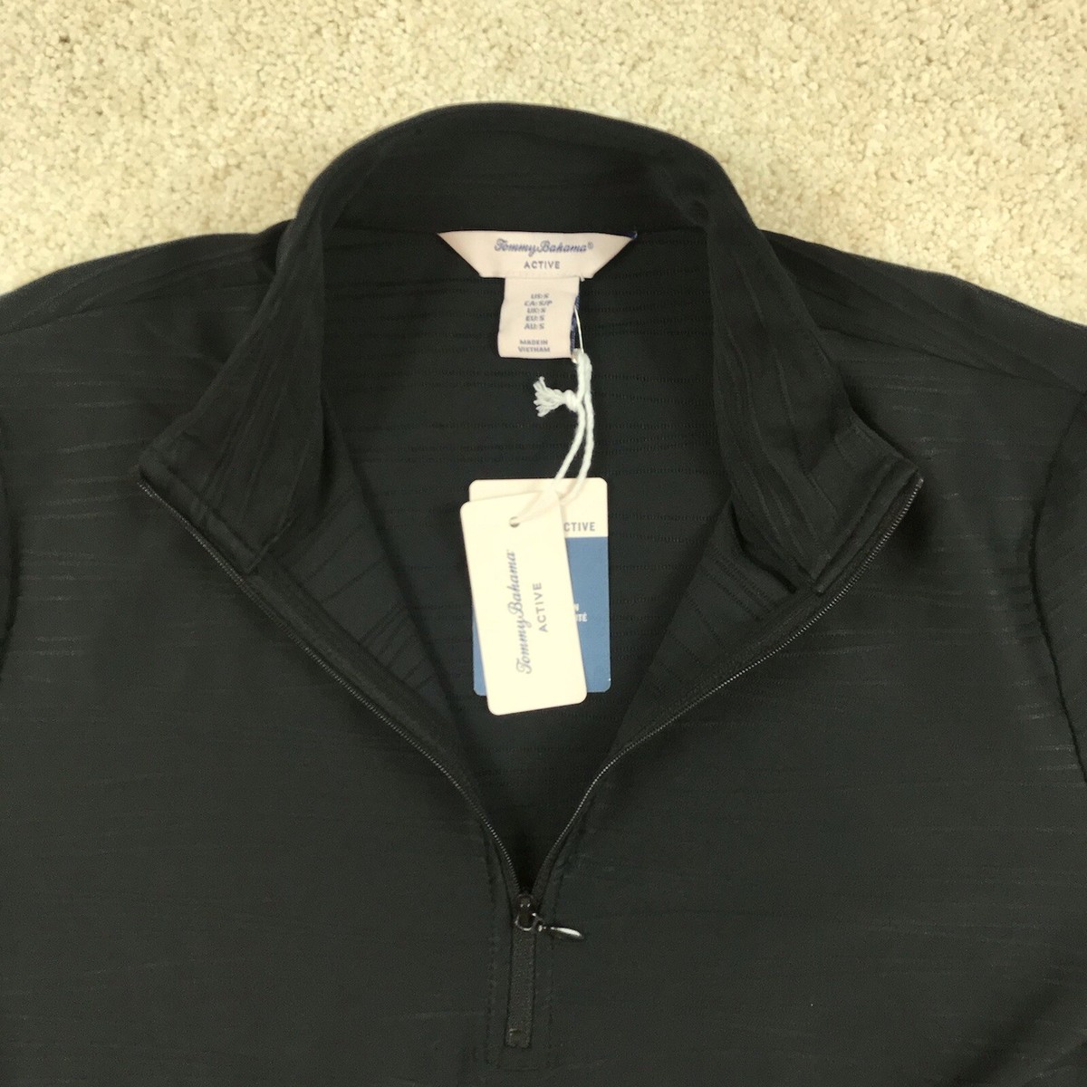 Tommy Bahama Active 1/4 Zip Pullover Womens Small Black