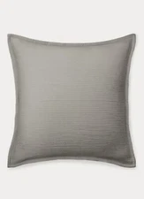 Ralph Lauren Spencer Matelassé Euro Pillow Sham 26" X 26" Grey  $135