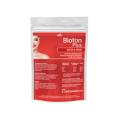Biotin Plus Komplex Zink Selen & Folsäure - HAUT HAARE NÄGEL 200 Tabletten
