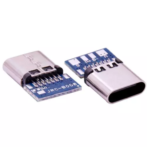 5/10Pair USB 3.1 Type C Male+Female DIY Solder Plug PCB Connector Sockets Repair - Bild 13 von 21