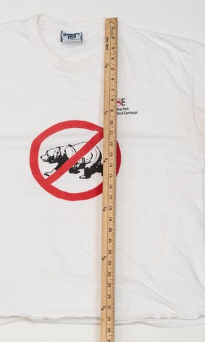Vintage NYSE New York Stock Exchange No Bear Bull Market Options T-Shirt Size XL - Picture 8 of 15