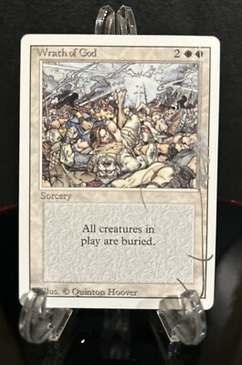 MTG Wrath of God Revised Silver Signed Quinton Hoover Magic The