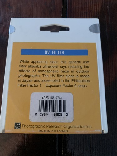 Promaster UV 67mm Lens Filter made in Philippines Free Shipping - Picture 5 of 5